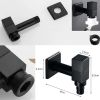 Black Rectangle Washing Machine Faucet Wall Mounted Basin Tap Kitchen Faucet Brass Single Cold Water Tap G 3/4"